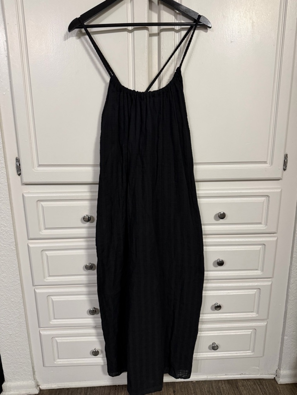 Zara Black Spaghetti Strap Maxi Dress